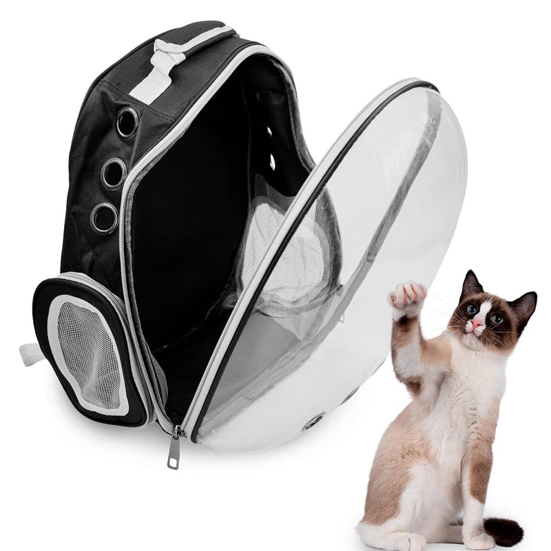 Mochila Pet Visão Panorâmica Gato Cachorro Cão Passeios Astronauta Cor:Azul