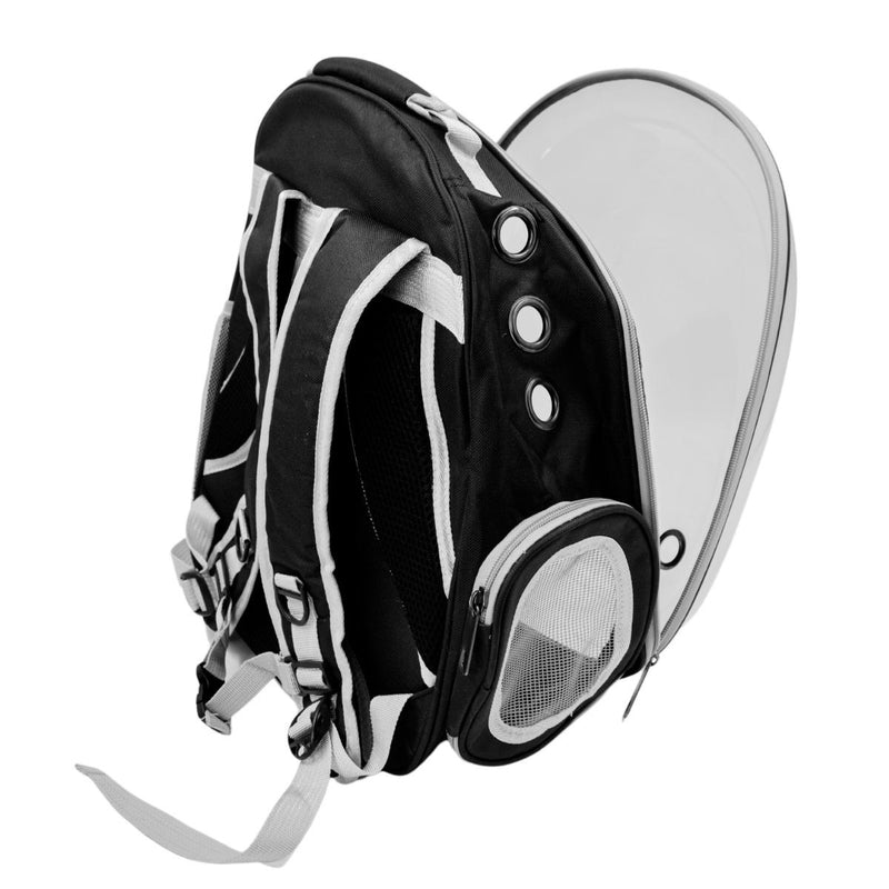 Mochila Pet Visão Panorâmica Gato Cachorro Cão Passeios Astronauta Cor:Azul