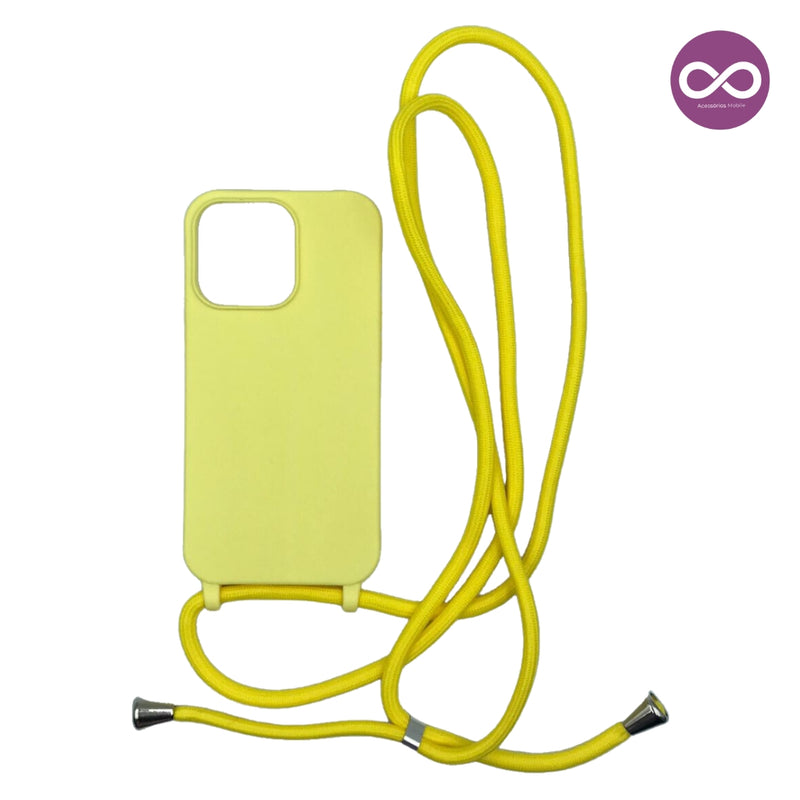 Capa com Alça para iPhone - Amarelo Modelo do iPhone:16