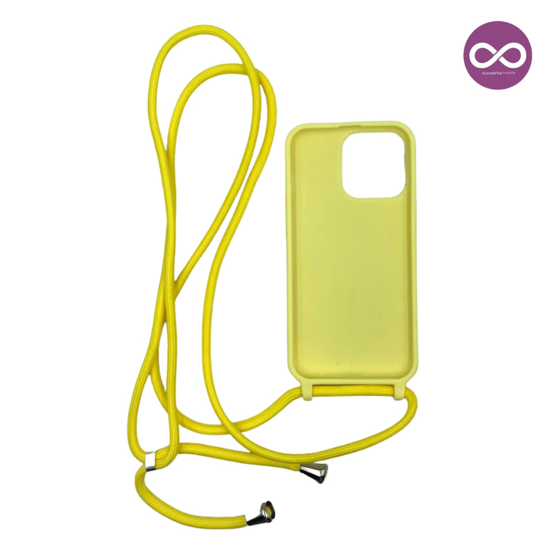 Capa com Alça para iPhone - Amarelo Modelo do iPhone:16